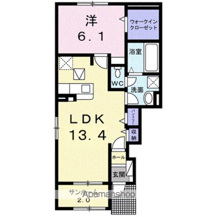 コンフォール[1LDK/50.49m2]の間取図