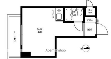 ライオンズマンション西新宿第７[1R/18.92m2]の間取図