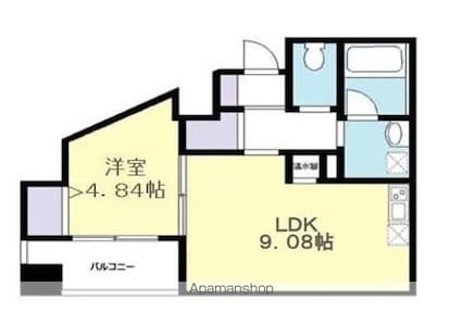 ドゥーエ東高円寺[1LDK/36.71m2]の間取図