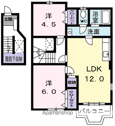 【あきる野市小川のアパートの間取り】