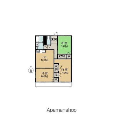 愛媛県四国中央市金生町下分[3DK/55m2]の間取図