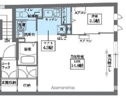 東京都練馬区旭丘１丁目[1LDK/41.98m2]の間取図