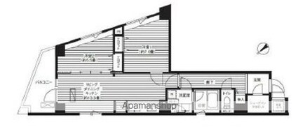 コスモリード新宿余丁町[2LDK/62.24m2]の間取図
