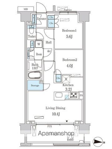 【大田区東矢口のマンションの間取り】