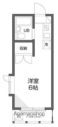 ハイムピア緑ヶ丘[1R/17.01m2]の間取図