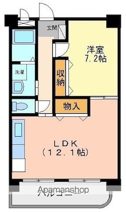 ヒルズ畑寺[1LDK/48.59m2]の間取図