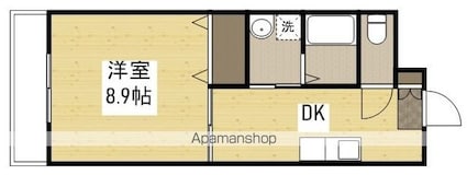 広島県広島市南区元宇品町[1DK/35m2]の間取図