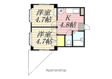 エリーナプラザ曙Ⅰ[2K/28.87m2]の間取図
