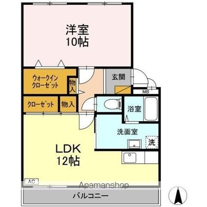 パティエール上本郷[1LDK/57m2]の間取図