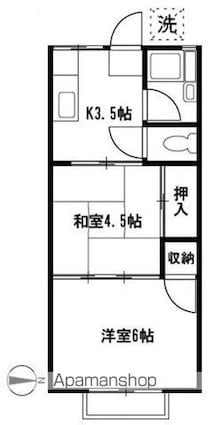 ボン・ド・ミール[2K/29.81m2]の間取図
