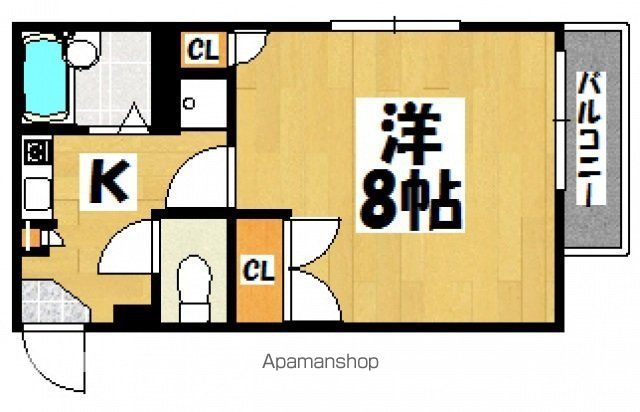 己斐上タウンAの間取り写真