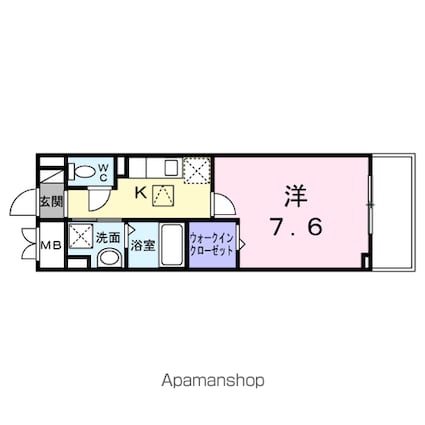 Ｃａｓａ南千住[1K/27.17m2]の間取図