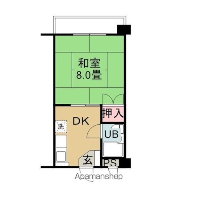 ライブタウン近見[1DK/27.22m2]の間取図
