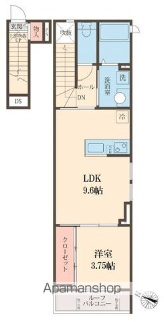 ＭーＶａｌｌｅｙ[1LDK/36.64m2]の間取図