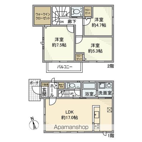 【芋窪戸建の間取り】