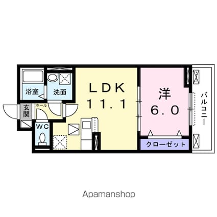 グレイス[1LDK/40.41m2]の間取図