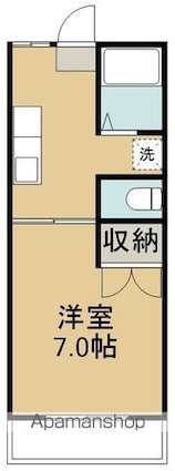 山建[1K/24.57m2]の間取図