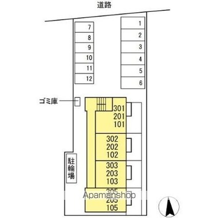 ベイ　ブランシェ白楽町[2K/37.83m2]の配置図