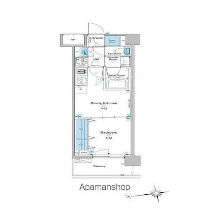 ルフォンプログレ赤羽[1DK/27.86m2]の間取図