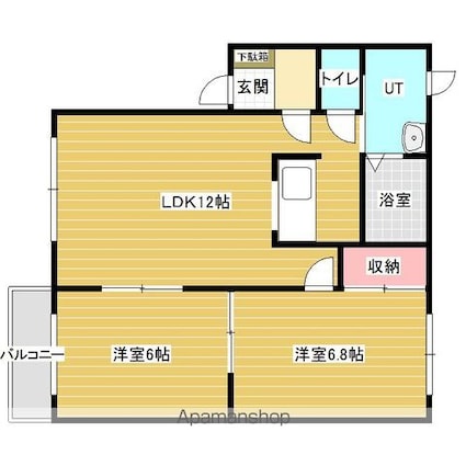 ハイセレールホンダ[2LDK/59.95m2]の間取図