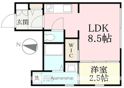 ＬＯＷＥＳ[1LDK/29.78m2]の間取図