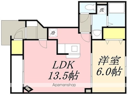ベル・コリーヌ壱番館[2LDK/45.14m2]の間取図