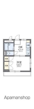 レオパレス新宿Ａ館[1K/23.4m2]の間取図