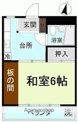 メゾン高陽[1K/24.79m2]の間取図