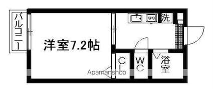 ラフォーレ・Ｎ・Ｂ[1K/24m2]の間取図
