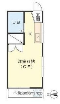 東京都杉並区梅里１丁目[1R/17.01m2]の間取図