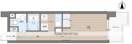 ＣＡＶＡＮＡ東駒形[1K/23.85m2]の間取図