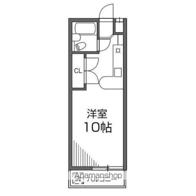 ベイコート[1R/19.64m2]の間取図