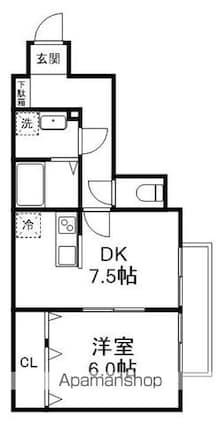 Ｒｉｖｅ　Ｇａｕｃｈｅ[1DK/36.97m2]の間取図
