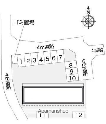 レオパレス花見ヶ丘[1K/23.18m2]の配置図