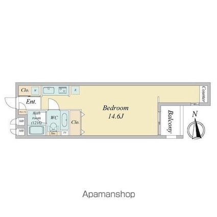 エルスタンザ下北沢[1R/36.58m2]の間取図