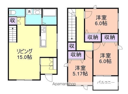 和歌山県和歌山市西浜[3LDK/81.15m2]の間取図