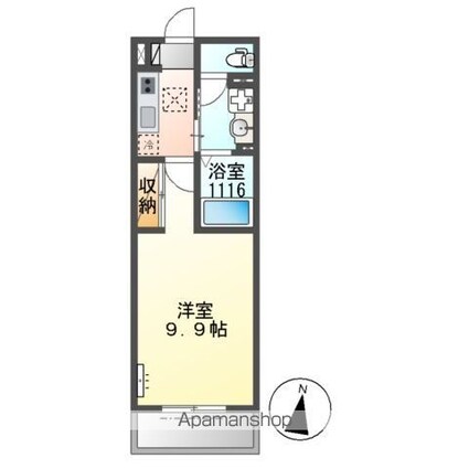 ＡＲＵＫＡＳ（アルカス）[1K/29.66m2]の間取図