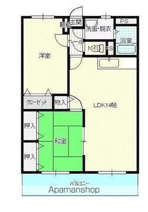 香川県高松市松縄町[2LDK/60.97m2]の間取図