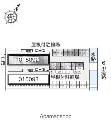 レオパレスサニープレイＡ[1K/23.18m2]の配置図