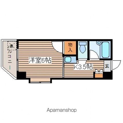 広島県広島市安芸区矢野東５丁目[1K/18.2m2]の間取図