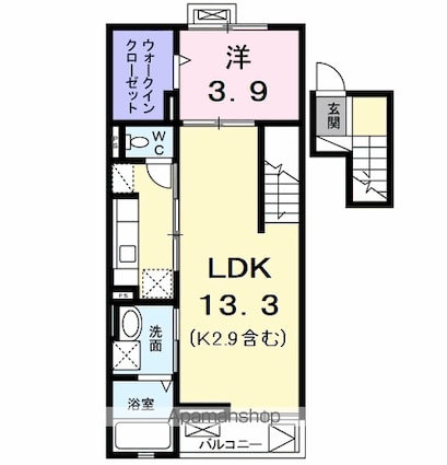 フラワー　ヨネ[1LDK/44.78m2]の間取図