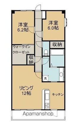 ハレコンテッサ[2LDK/76.16m2]の間取図