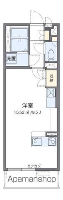 ミランダＣＯＵＲＴ　恋ヶ窪[1R/27.8m2]の間取図