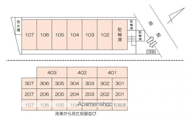 香川県高松市宮脇町２丁目[1K/18.48m2]の配置図