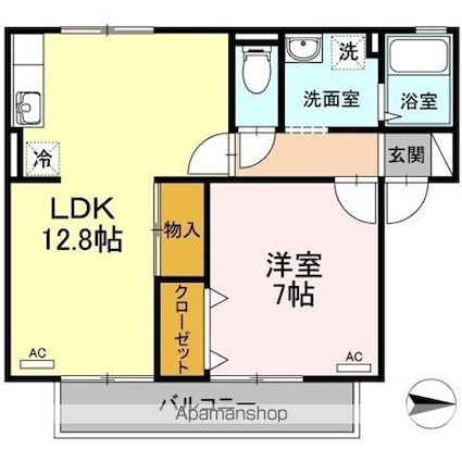 メゾン・エタニティ[1LDK/47.84m2]の間取図