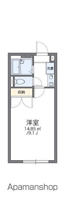 レオパレスメイプルハイム高野台１号館[1K/23.18m2]の間取図