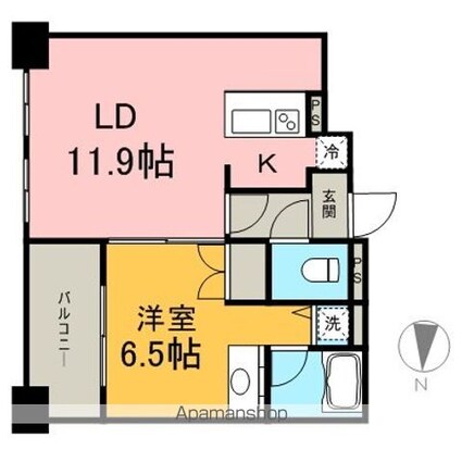 ＩＺＵＭＩ　Ⅰ[1LDK/40.7m2]の間取図