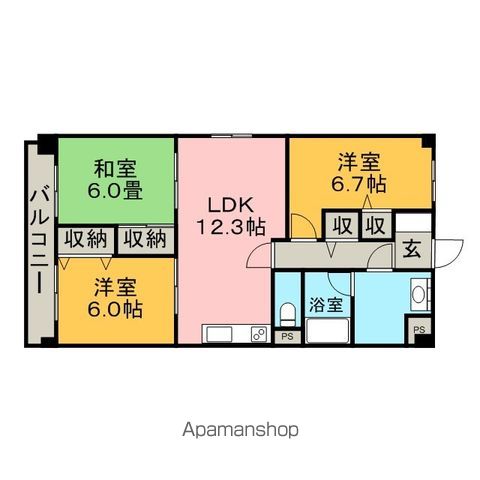 サヴァーブ都府楼の間取り