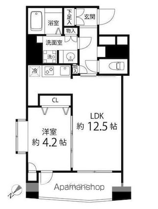 レニール本駒込[1LDK/40.2m2]の間取図