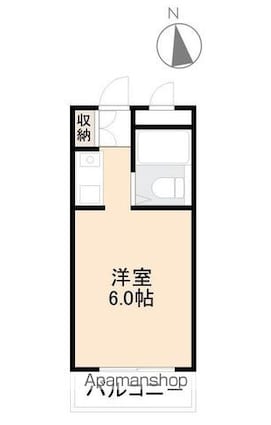 アルファ二番町１０３号[1R/18.58m2]の間取図